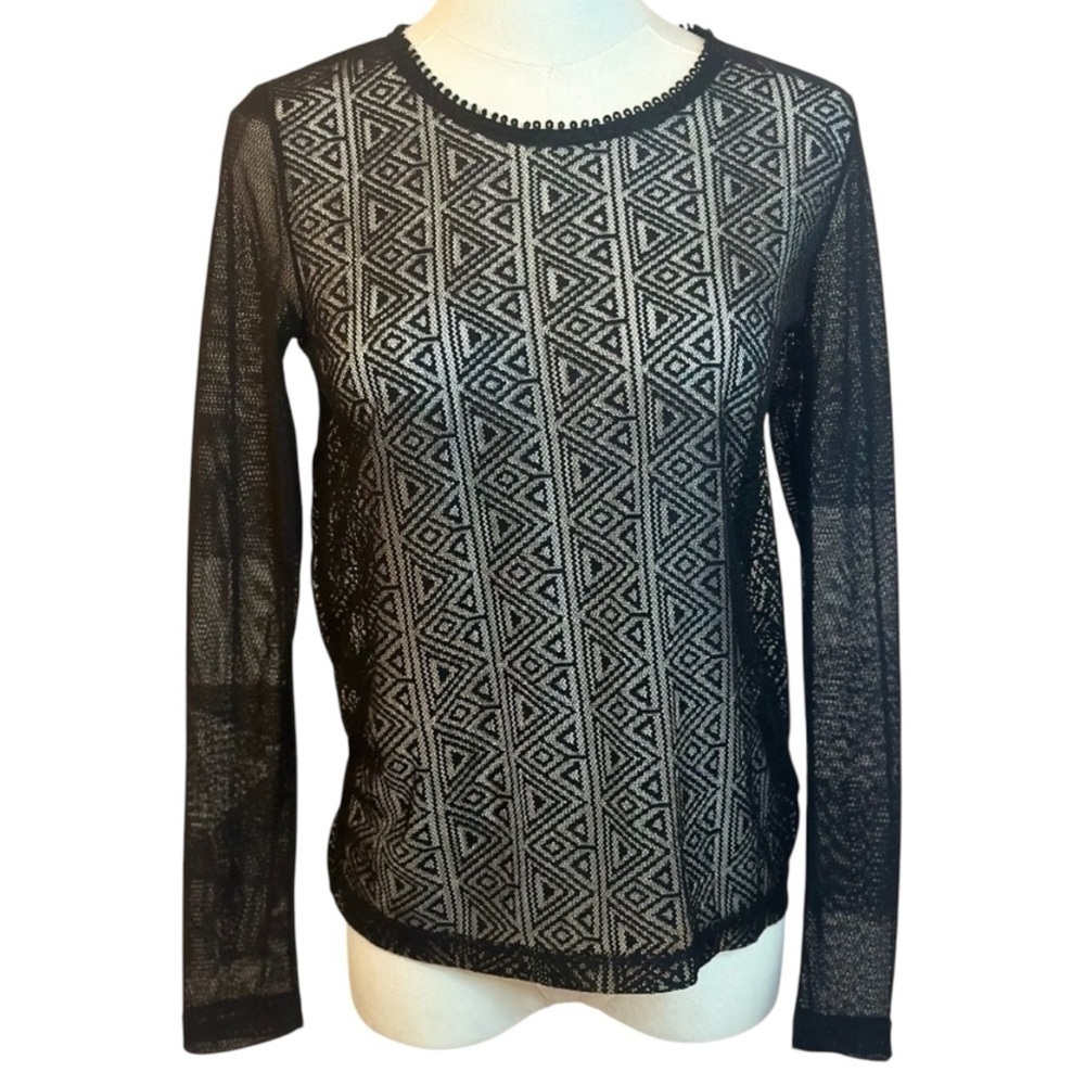 H&M Long Sleeve Black Women's Blouse Size XS